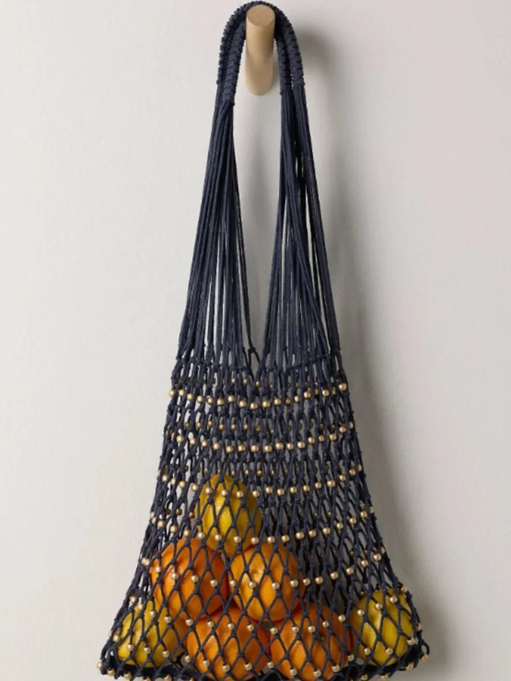 Free People Wishing Well Beaded Bag Navy - NWT $98 MSRP